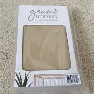Goumi Organic Bamboo Cotton Fitted Crib Sheet in Tan